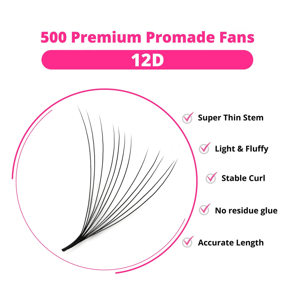 PROMADE FANS 12D | 500FANS - easynicelash