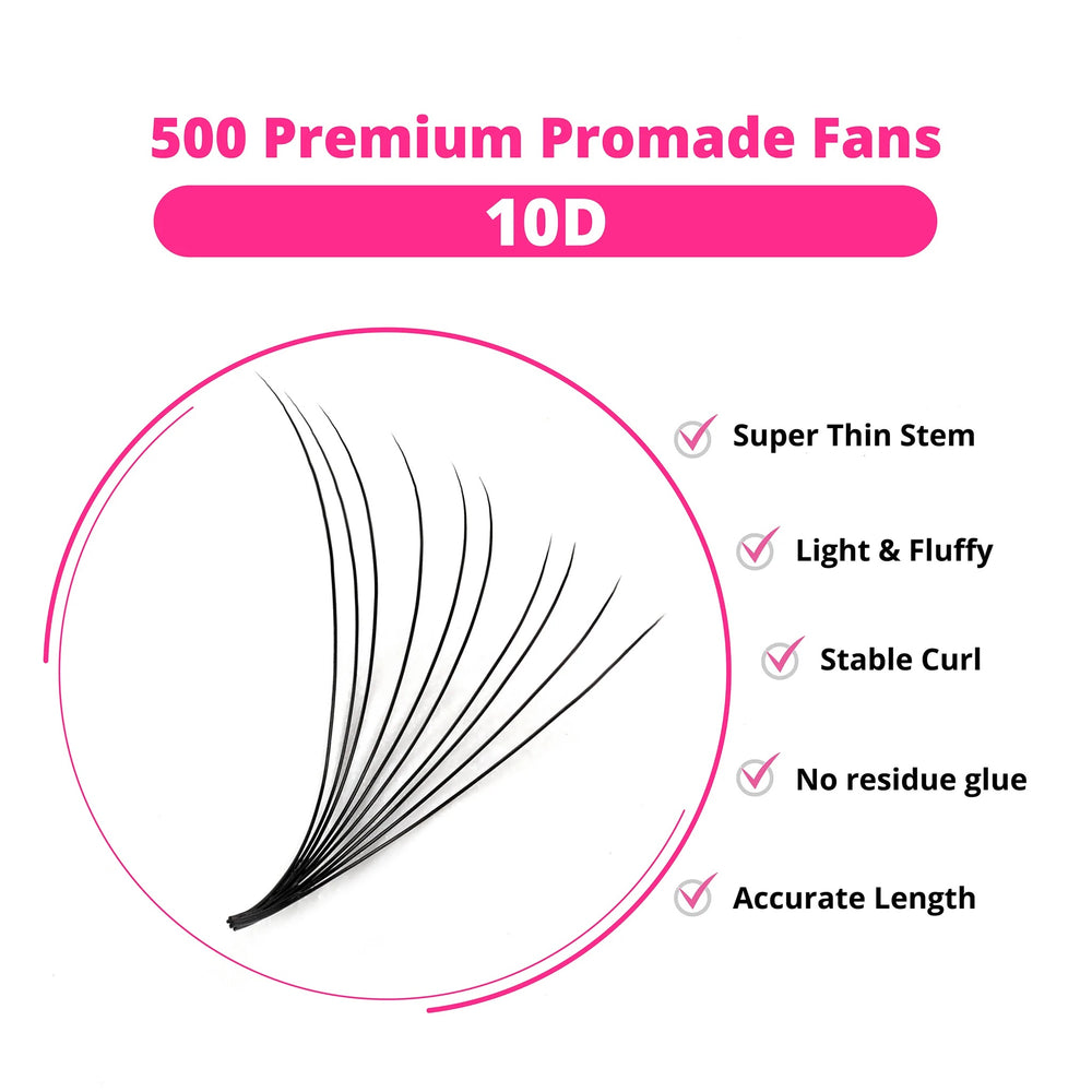 PROMADE FANS 10D | 500FANS - easynicelash