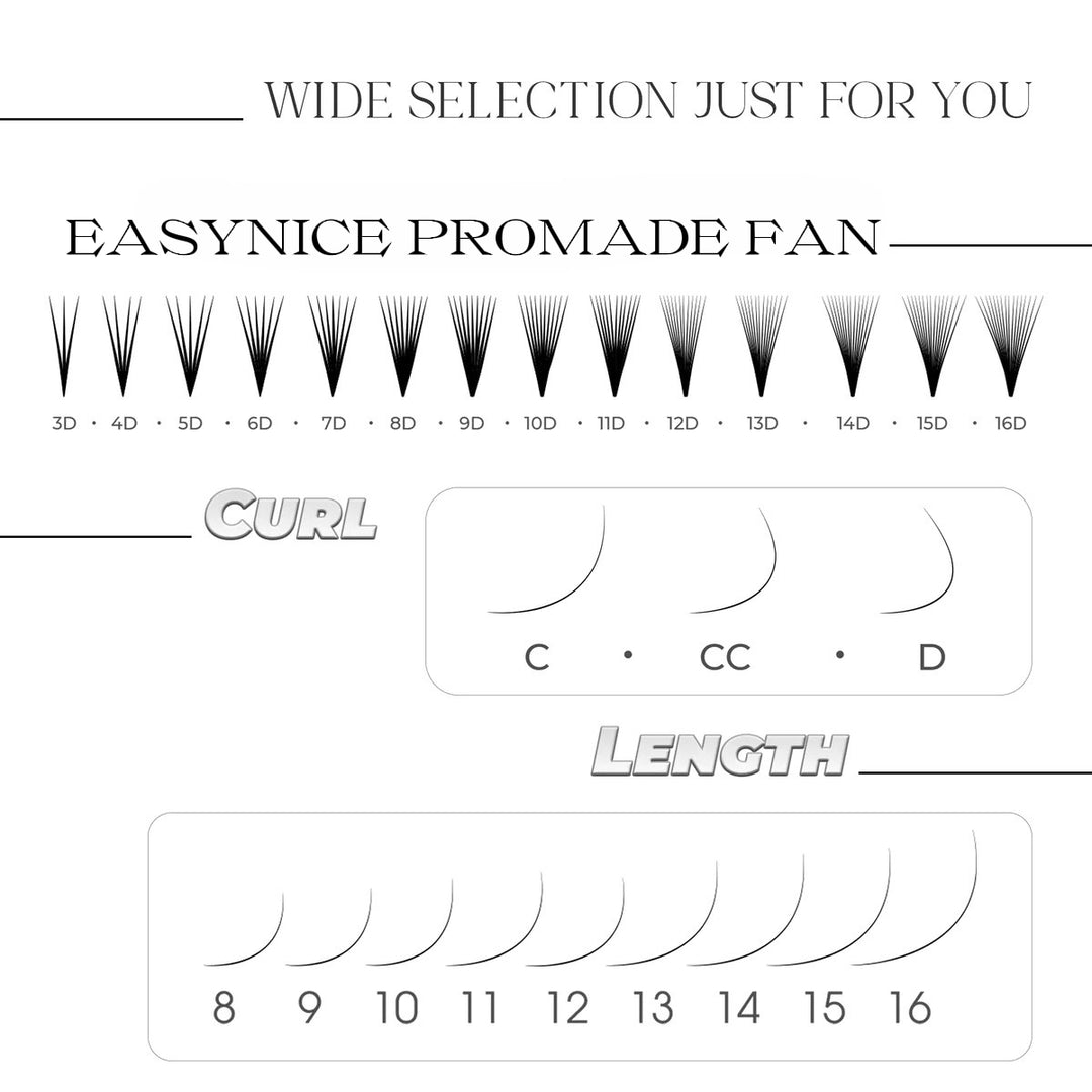 PROMADE FANS 3D | 500FANS - easynicelash