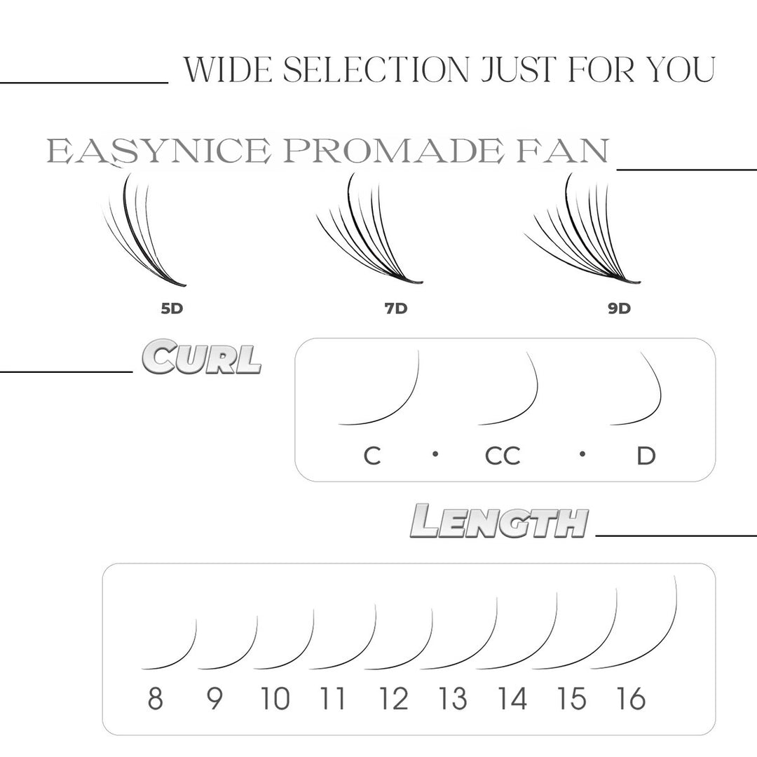 Wispy Fans 5D | 0.07 | 500 fans - easynicelash