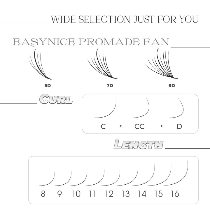 Wispy Fans 5D | 0.07 | 500 fans - easynicelash