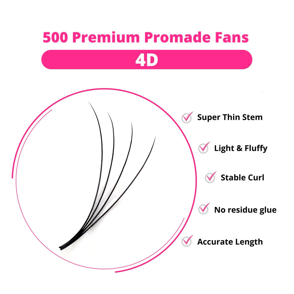 PROMADE FANS 4D | 500FANS - easynicelash